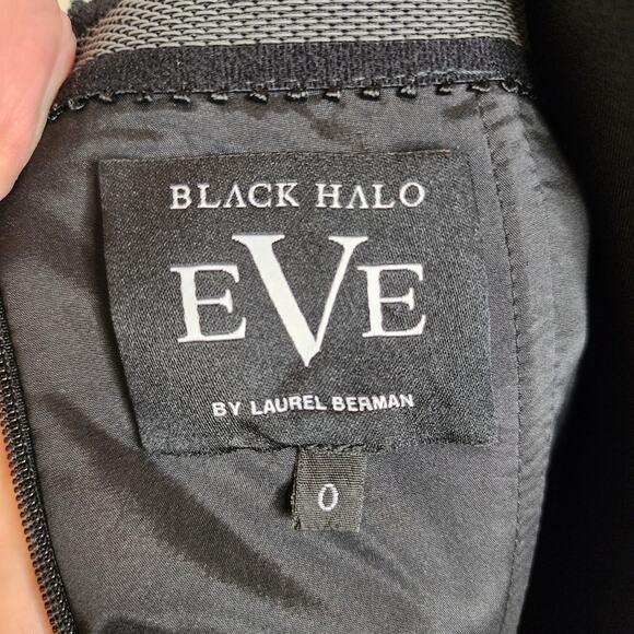 Black Halo EVE Clarkson Cocktail Dress | Black and Gold | Size 0 - Picture 9 of 9